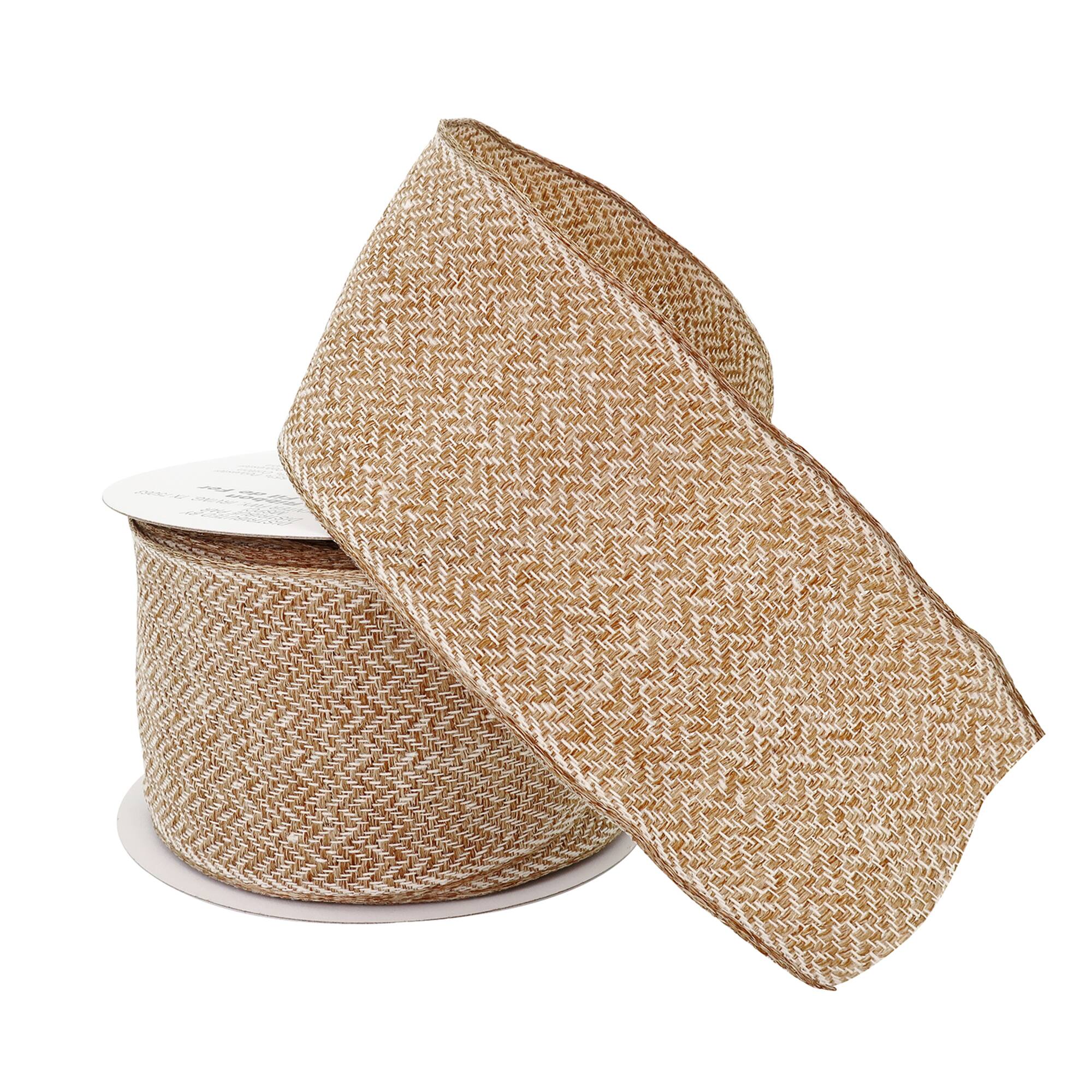 2.5" x 25ft. Wired Herringbone Ribbon by Celebrate It™ Décor